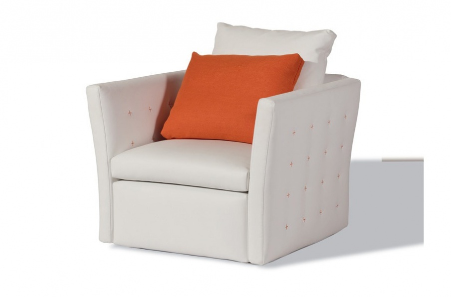 Armchair with metal frame and legs plastic Cicladi Compact, Arketipo