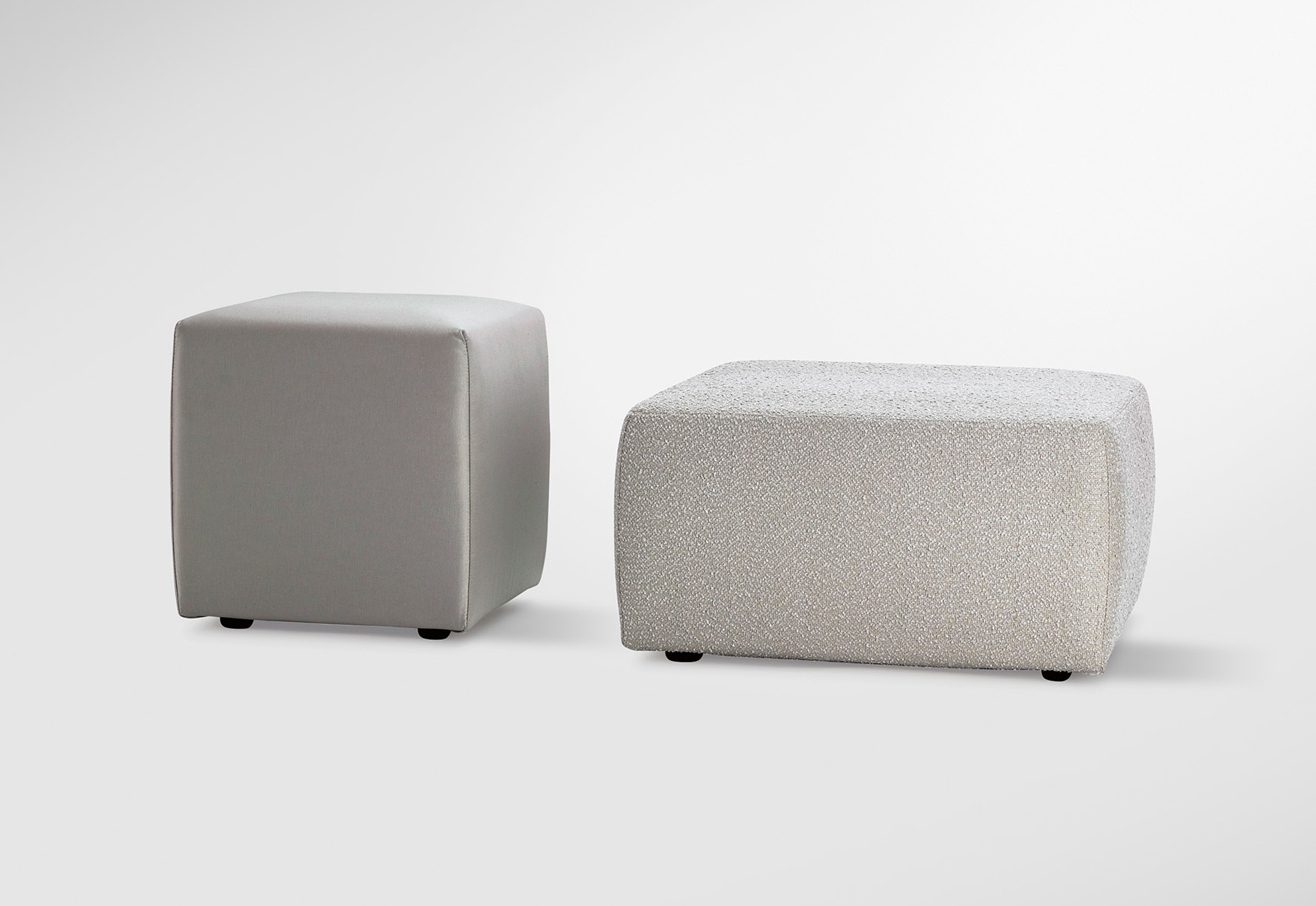 Pouf with upholstery textile fabric Cubo, Arketipo Luxury furniture MR