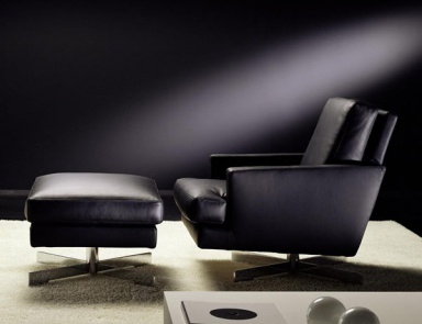 Armchair with Ottoman leg, Nicole - Meritalia