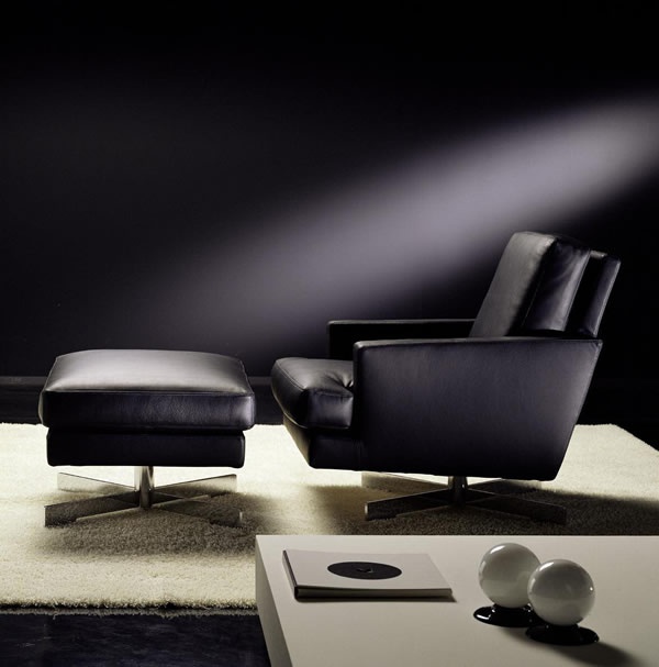 Armchair with Ottoman leg, Nicole - Meritalia