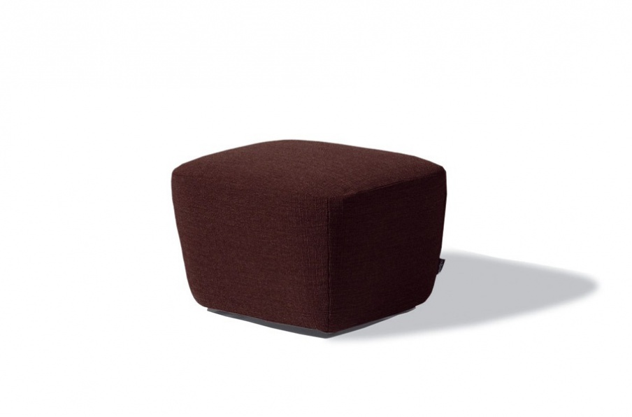 Pouf with frame made of metal, filled with polyurethane foam and upholstered in textile fabric Monterrey, Arketipo