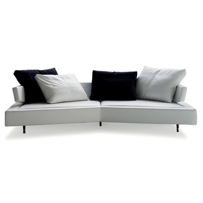 Sofa with metal legs and upholstery of textile fabric Must, Arketipo