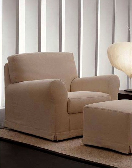 Chair with upholstery textile fabric Novecento, Arketipo