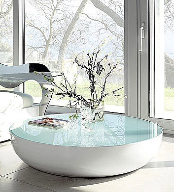 A coffee table on a frame of aluminum Big Planet, Bonaldo