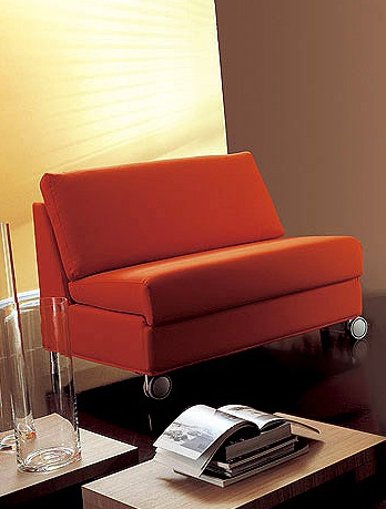 Chair bed with wooden frame upholstered Dado, Bonaldo