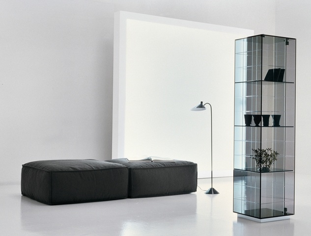 Bookcase with glass body from Blox, Bonaldo