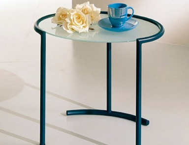 Coffee table metal legs with glass top Ghiberti, Bontempi Casa