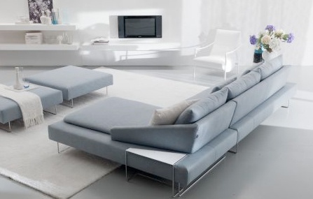 A modular sofa on a frame of wood covered with leather or fabric Itaca, Bontempi Casa
