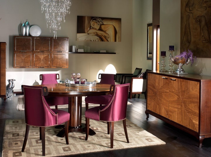 Chair with body in solid wood and upholstery made of textile fabrics Arte Brotto