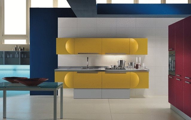 Kitchen with a frame made of MDF Trendy space, Aster Cucine