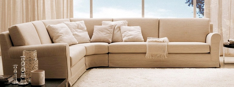 The corner sofa fabric upholstered Lutero, Bontempi Casa