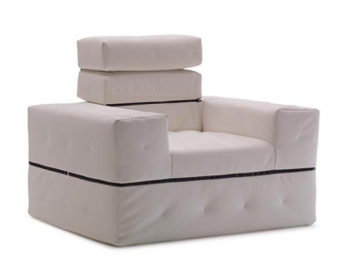 A chair with a hidden frame, Divaletto Armchair - Milano Bedding