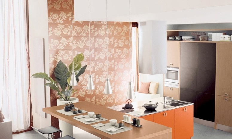 Kitchen with a facade of MDF or plastic Materia, Bontempi Casa