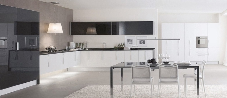 Kitchen with a facade of MDF or plastic Materia Meltemi, Bontempi Casa
