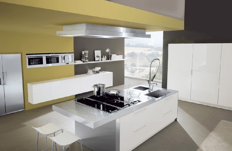 Kitchen with a facade of MDF or plastic Materia Segesta, Bontempi Casa
