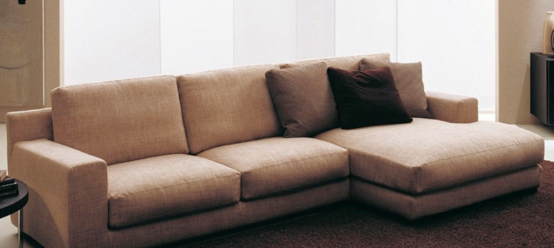Corner sofa upholstered in leather or fabric Mida, Bontempi Casa