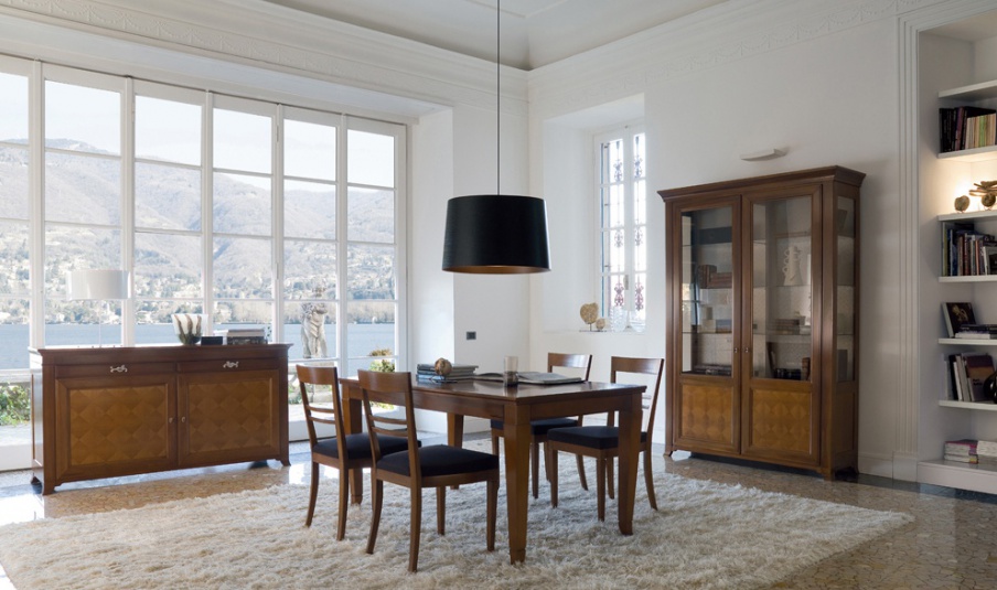 Showcase on a frame of solid poplar with glass doors 9022Fl / 9022FG / 9022FJ, Bruno Piombini