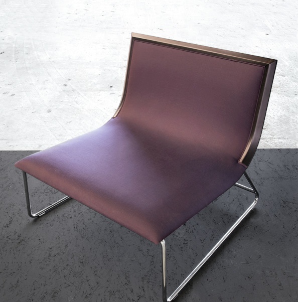 Chair in leather upholstery, Costantini Pietro