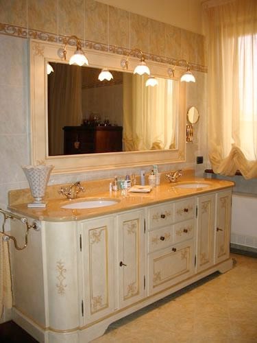 The Cabinet under the sink with body in solid wood Bagno 1, Arcari