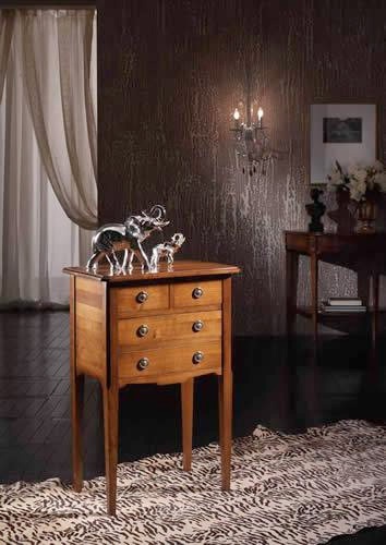 A chest of drawers with body in solid wood and wood veneer finish wood Comp21, Arcari