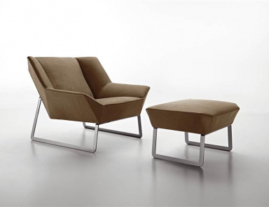 Armchair with Ottoman leg, Tight armchair - Molteni