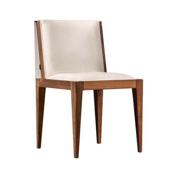 Chair in leather upholstery, Morelato
