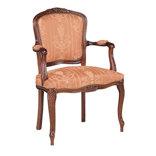 Chair with body in solid wood and upholstery made of textile fabric LXV 23, Arcari
