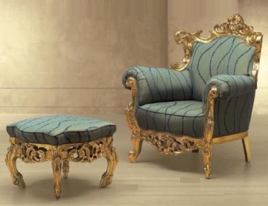 Armchair with Ottoman leg, Finlandia armchair - Morello Gianpaolo