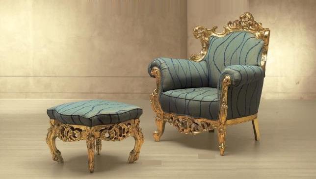 Armchair with Ottoman leg, Finlandia armchair - Morello Gianpaolo