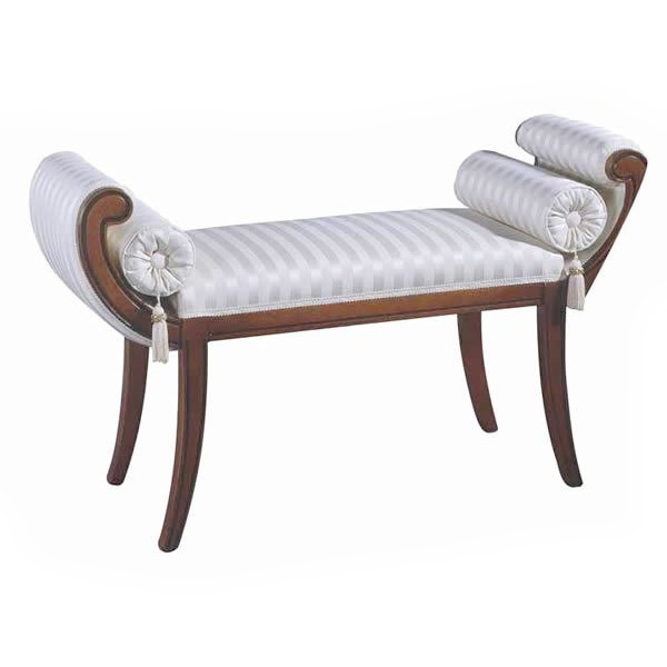 Stool with frame in solid wood and upholstery of textile fabric Sg15, Arcari