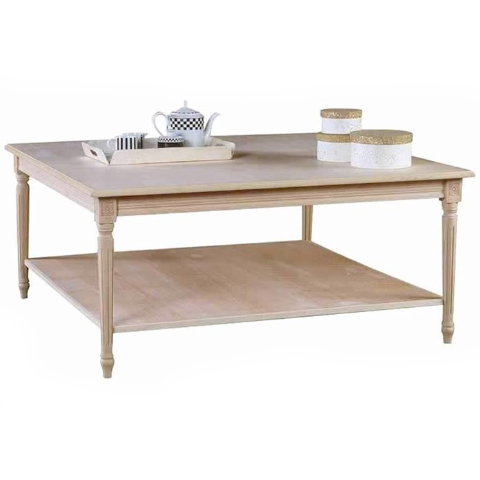 Coffee table with body in solid wood T13, Arcari