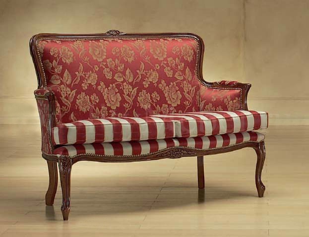 Double sofa on figured legs, Morello Gianpaolo