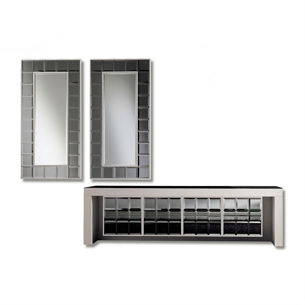 A Cabinet with a frame made of solid wood, Diamond, Rattan Wood