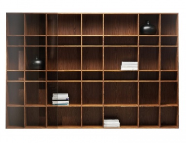 Modular system with a frame made of solid wood Swing, Rattan Wood