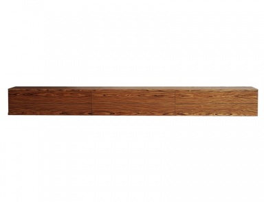 Mounted bollard finished with veneer wood Wiwa2, Rattan Wood