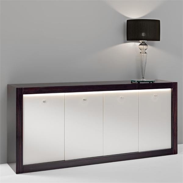 Cabinet with wooden frame and glass fa?ade Avantgarde, Reflex Angelo