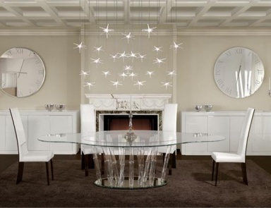 Dining table with enclosure made of glass Bamboo Shaped, Reflex Angelo