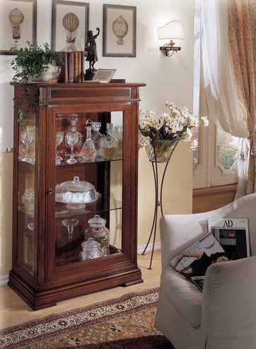 Showcase on a frame of solid wood 4019, BTC