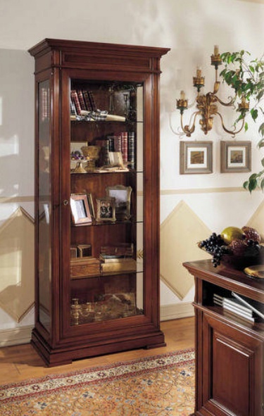 Showcase single leaf on a frame of solid wood 4022, BTC