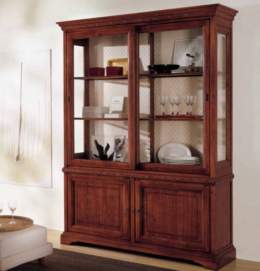 Showcase double on a frame of solid wood 4033, BTC