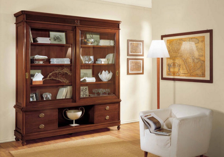 The bookcase on a frame of solid wood 4108, BTC