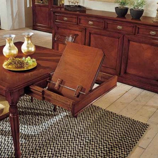 Dining table sliding on a frame of solid wood 4120, BTC