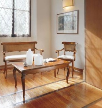 A coffee table on a frame of solid wood 432, BTC