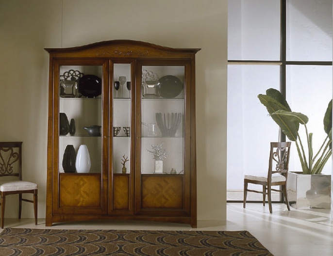 Showcase on a frame of solid wood 508, BTC