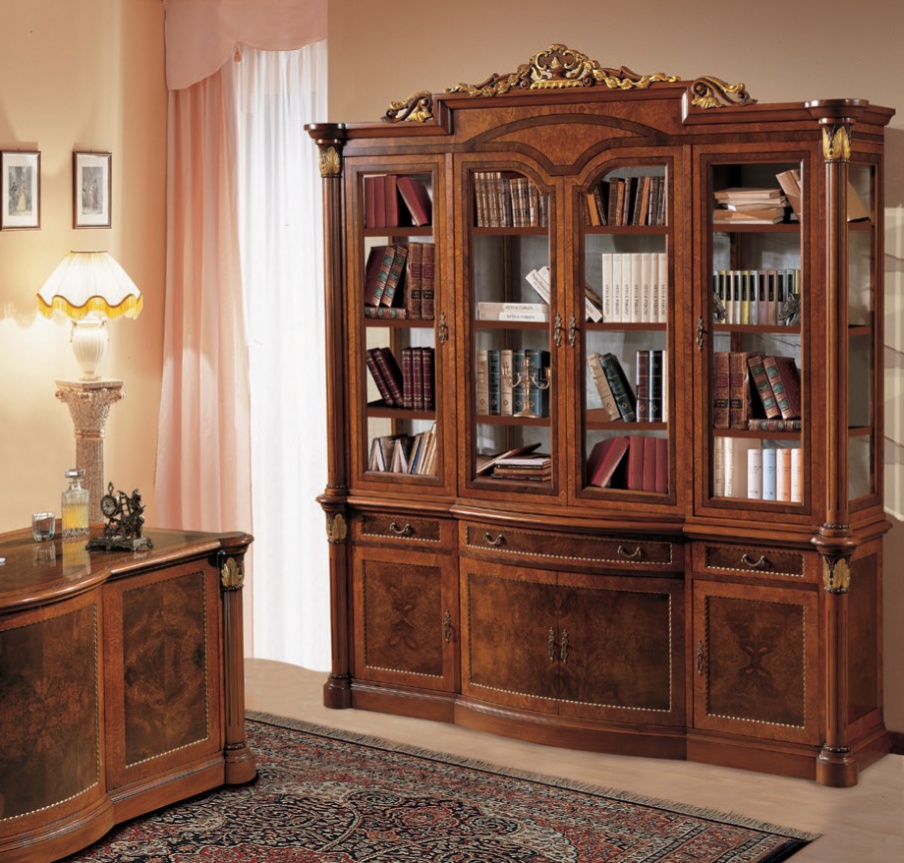 Bookcase in walnut Firenze, Bianchini