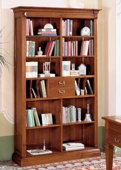 The bookcase was made of solid cherry and the metal fittings D515, Moletta Mobili