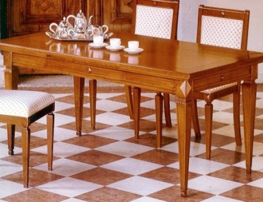 Dining table with frame from solid cherry D522, Moletta Mobili