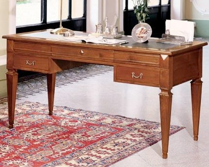 A Desk with casing made from solid cherry and the metal fittings D541, Moletta Mobili