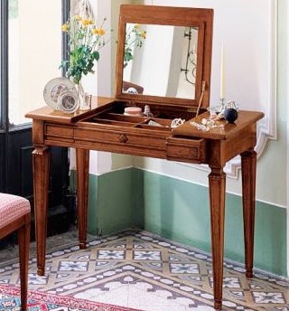 Dressing table with wooden case D542, Moletta Mobili