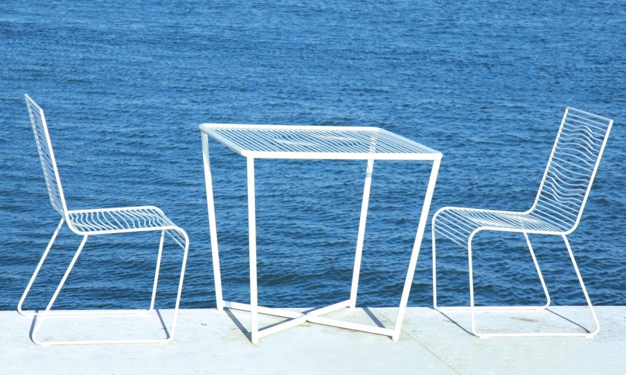 Set for the dining room on a metal frame, Ciacci